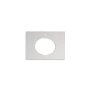 Silestone 31 in. W x 22.4375 in. D Quartz Oval Cutout with Vanity Top in Eternal Serena