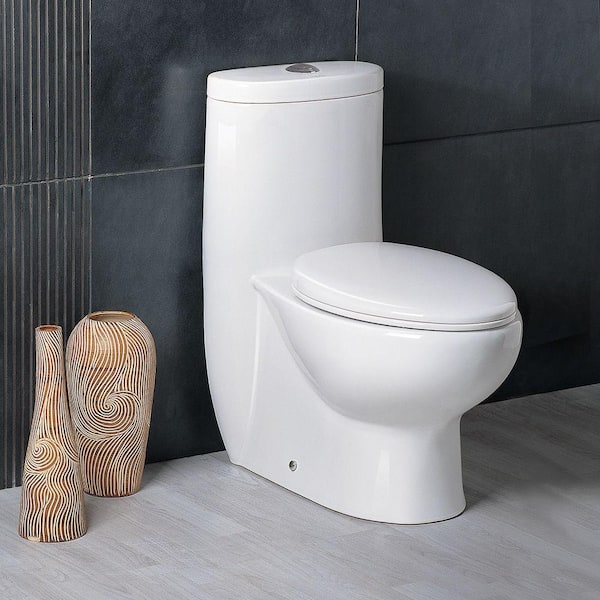 Vænne sig til Sind Drama Ariel Platinum 1-Piece 1.28 GPF Dual Flush Elongated Toilet in White  AP-TB309-1M - The Home Depot