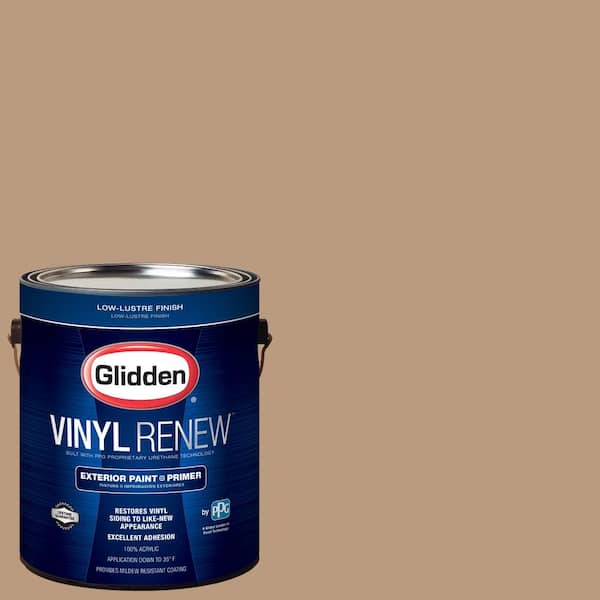 Glidden Vinyl Renew 1 gal. #HDGWN20 Warm Caramel Low-Lustre Exterior Paint with Primer