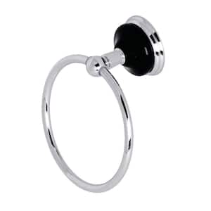 Water Onyx Wall Mount Towel Ring in Polished Chrome