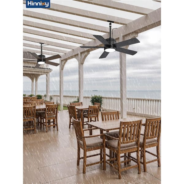 42in Outdoor Ceiling Fan with LED Lights, IP65 Waterproof Gazebo Hanging Fan with Remote Control Smart App 3CCT 6-Speeds