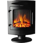 20 in. Freestanding Electric Fireplace 1500-Watt with Log Display in Black