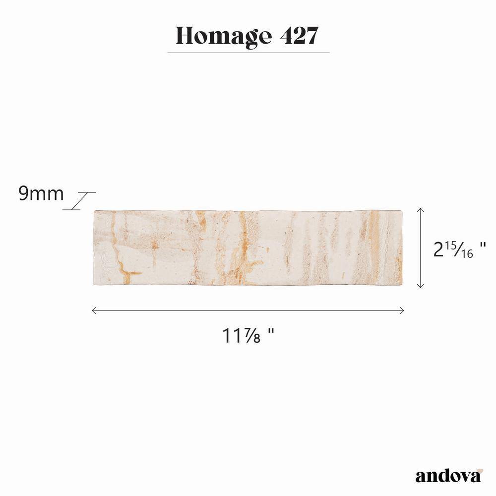 Homage 3" x 12" White Glazed Porcelain Subway Tile