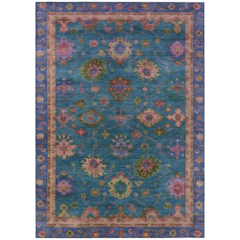 Chantille Machine Washable Indoor/Outdoor Abstract ACN2046 Teal 10 ft. x 14 ft. Area Rug price history on PriceWatchPro