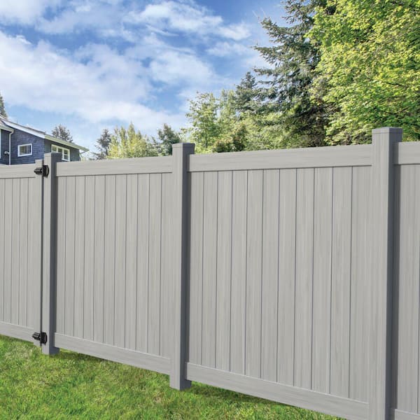 Washington 6 ft. x 6 ft. Coastal Cedar Framed Flat top Privacy Vinyl Fence Panel