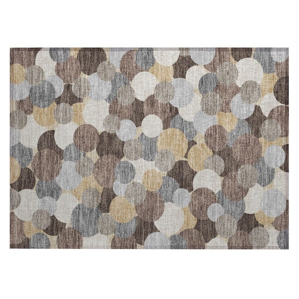 Chantille Machine Washable Indoor/Outdoor Abstract ACN2450 Chocolate 2 ft. x 3 ft. Accent Rug