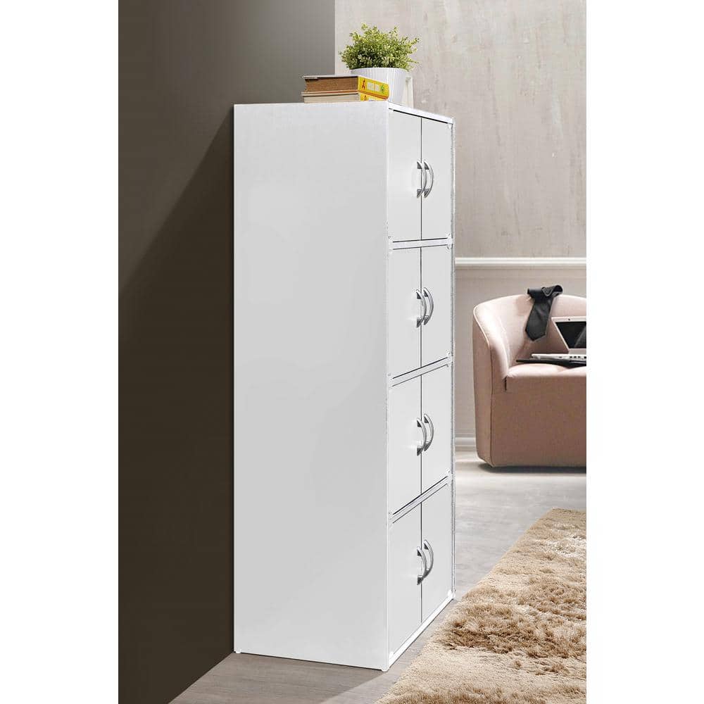 White 8-Door Multipurpose Storage Cabinet