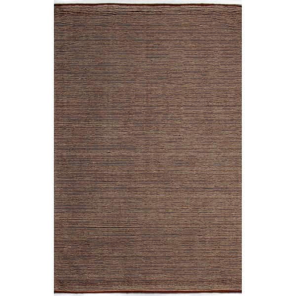 Contempo Cinnamon 4 ft. x 6 ft. Striped Contemporary Accent Rug