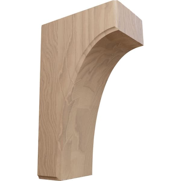 Ekena Millwork 3-1/2 in. x 6 in. x 10 in. Unfinished Mahogany Clarksville Corbel