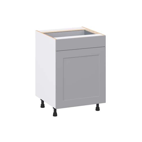 Roseland 24 in. W x 24 in. D x 34.5 in. H Assembled Shaker Base Kitchen Cabinet in Slate Gray with Drawers