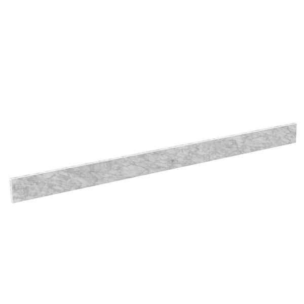 60 in. W Marble Vanity Backsplash in Carrara White