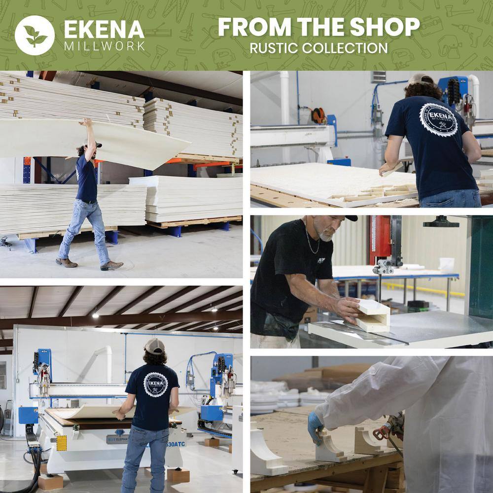 Ekena Millwork 11 1/4"W x 48"H Timberthane Faux Rustic Two Board Spaced Board-n-Batten Faux Wood Shutters w/Z-Board, Rough Cedar (Per Pair)