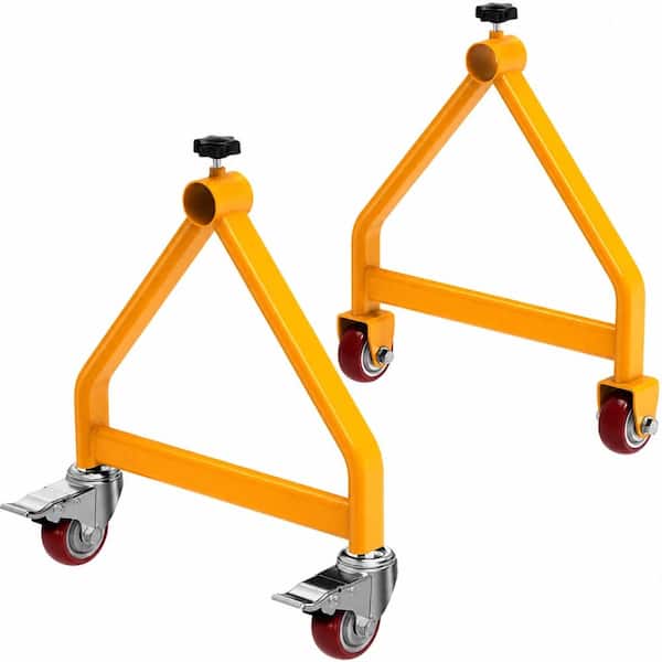 Portable Steel Wire Spool Rack Dispenser with Locking Swivel Casters for 28 in. Spools, 220 lb. Capacity