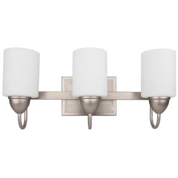 Little Tree Celine 19.9 in. 3-Light Brushed Nickel Vanity Light