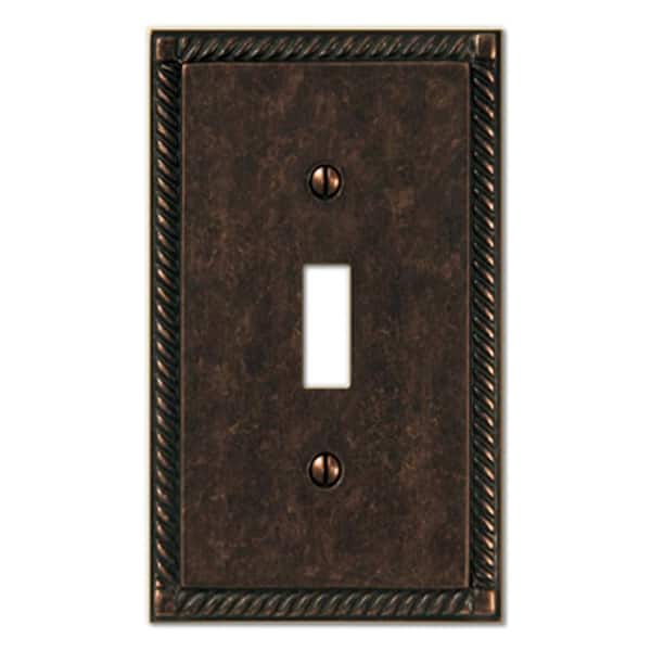 AMERELLE Bronze 1-Gang Toggle Wall Plate (1-Pack)