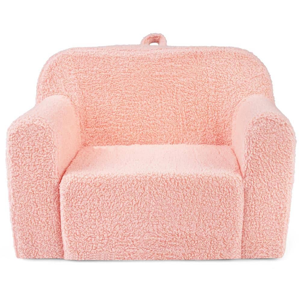 Kids Sofa Toddler Foam Couch with Soft Fleece Fabric Cover Reading Chair for Children Pink price history on PriceWatchPro