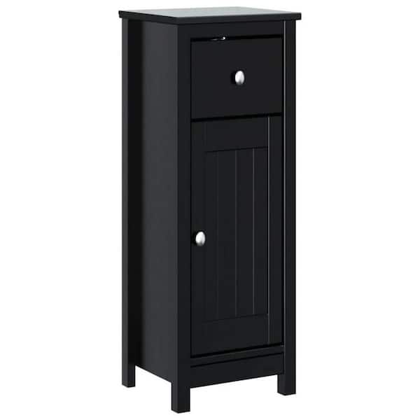 15.7 in. W x 13.4 in. D x 31.5 in. H Upper/Floor Kitchen Cabinetin Black with Bathroom Cabinet, Bath Drawer Base