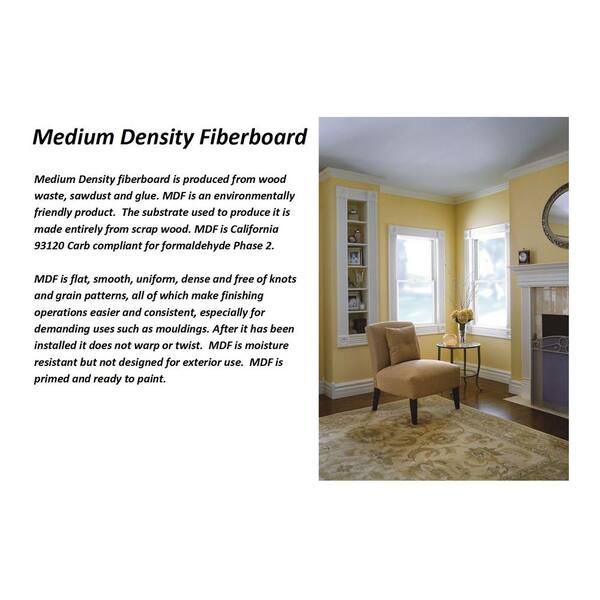 HOUSE OF FARA 8839 5/8 in. D x 2-1/2 in. W x 96 in. L Primed MDF Casing Moulding