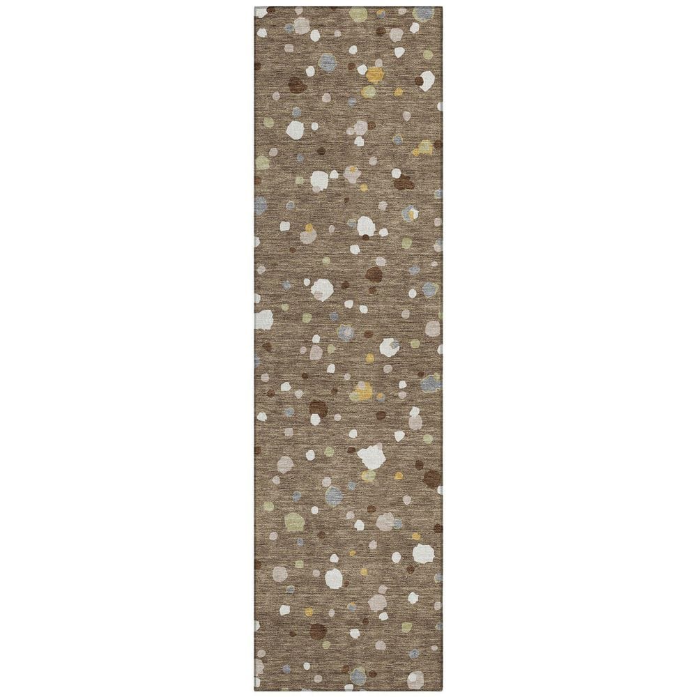 Chantille Machine Washable Indoor/Outdoor Abstract ACN2518 Brown 2 ft. x 7 ft. Runner Rug price history on PriceWatchPro