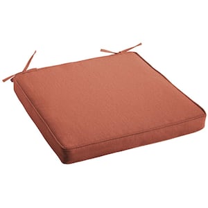 21 in. x 22 in. Indoor/Outdoor Corded Dining Chair Cushion in Sunbrella Canvas Persimmon