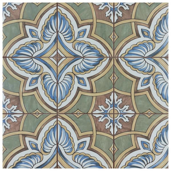 Merola Tile Harmonia Grove Green 13 in. x 13 in. Ceramic Floor and Wall Tile (12.0 sq. ft./Case)