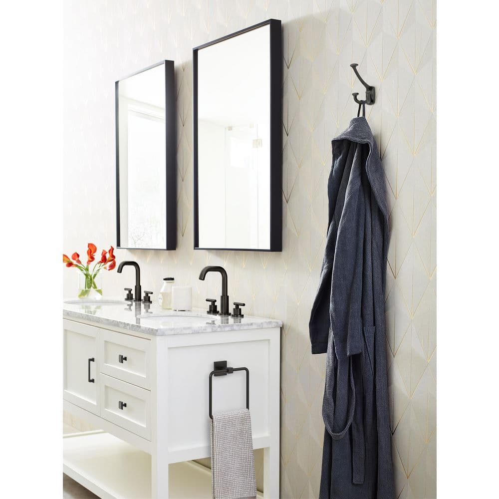 Matte Black Triple Prong Wall Hook for Coats and Bags