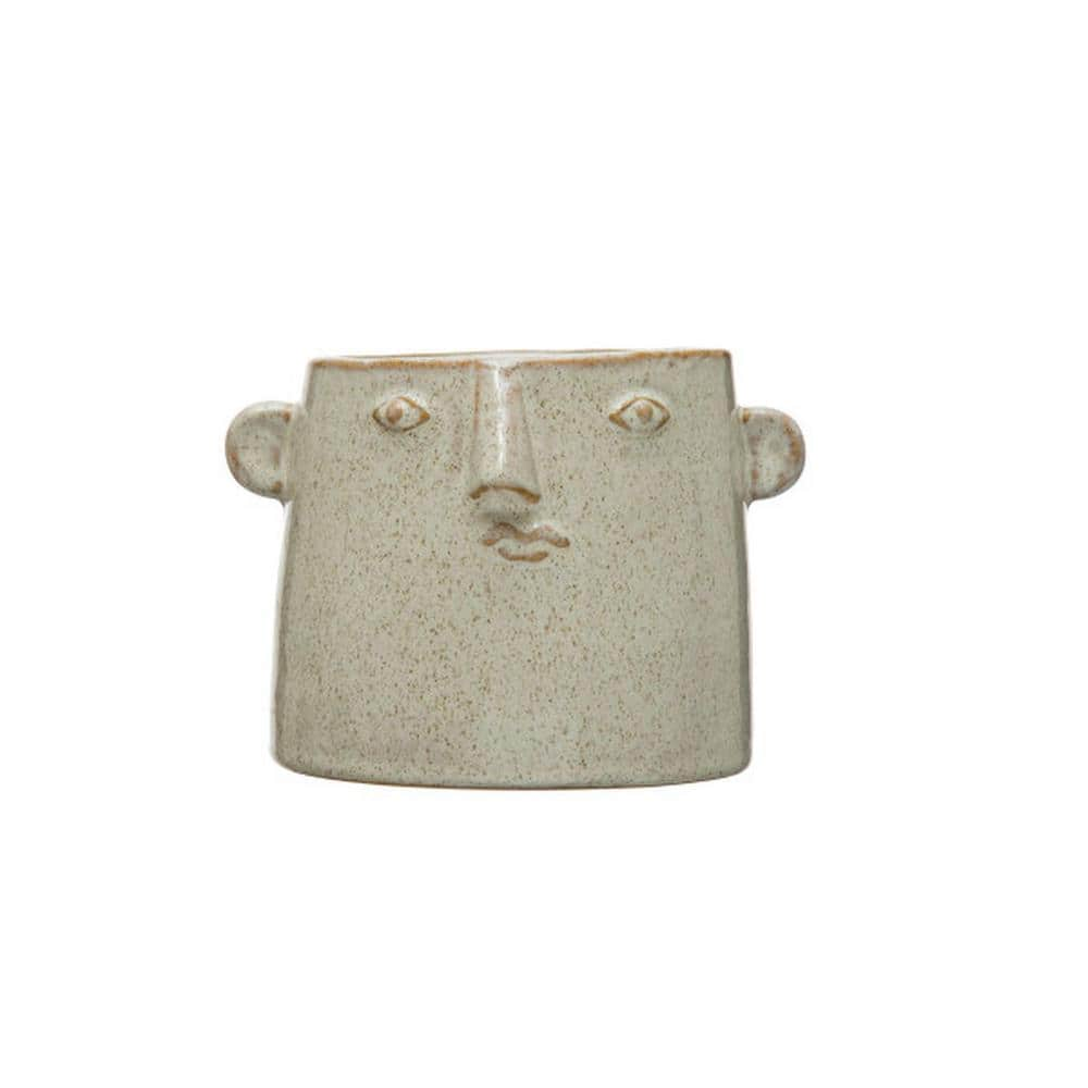 Storied Home 6.5 in. L x 5.75 in. W x 4.5 in. H 2 qt. Reactive Glaze Stone Decorative Pots