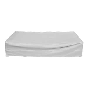 Outdoor Patio Sofa Waterproof Covers 120 in. L x 61 in. W x 24.4 in. H made with 100% PVC (Light Gray)