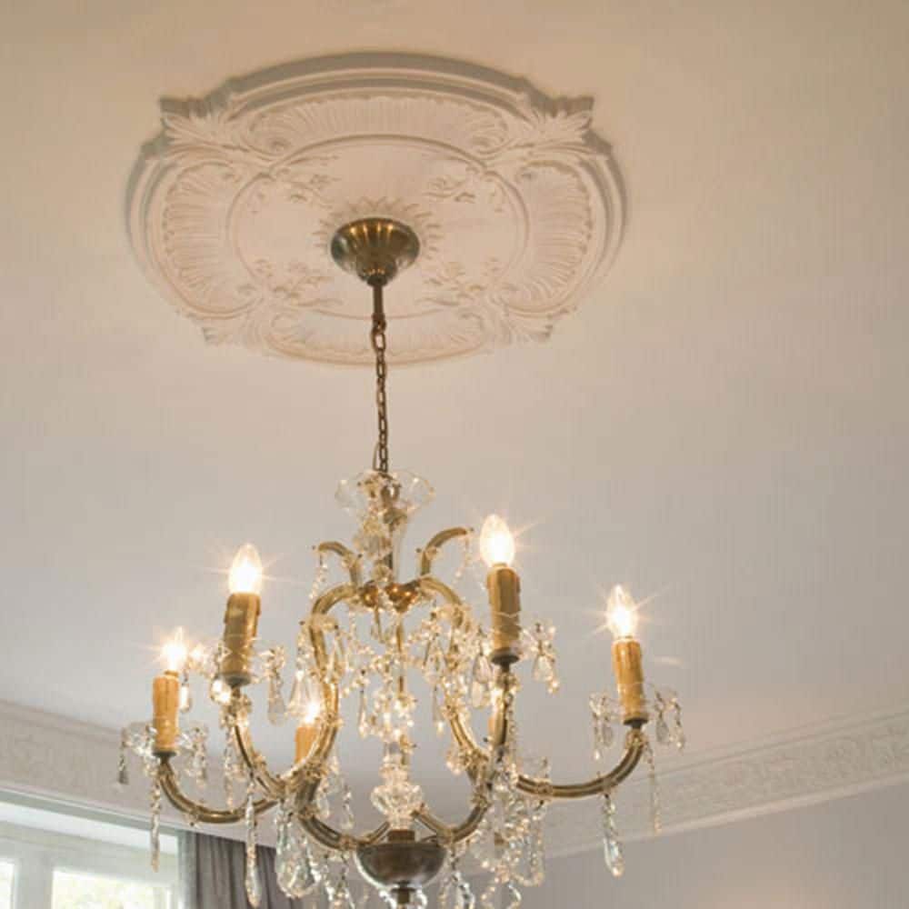 27.5" White Primed Polyurethane Ceiling Medallion