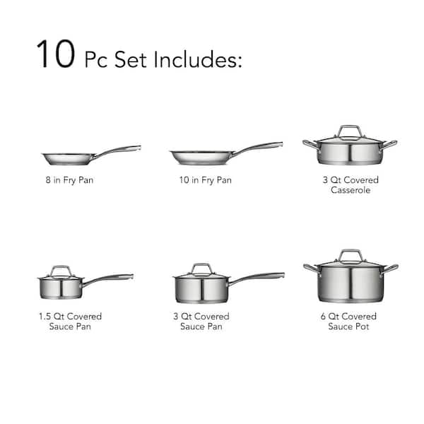 Tramontina Gourmet Prima 12 Piece Stainless Steel Cookware Set