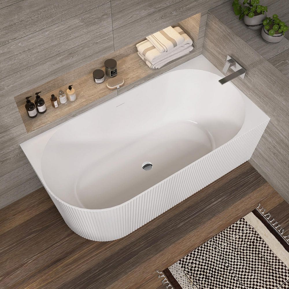 Zeafive Lax 59 in. x 29.5 in. Soaking Bathtub Right Corner