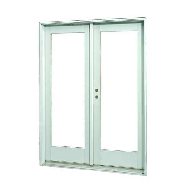 Ashworth 60 in. x 80 in.White Full Lite Prehung Left-Hand Inswing Patio Door
