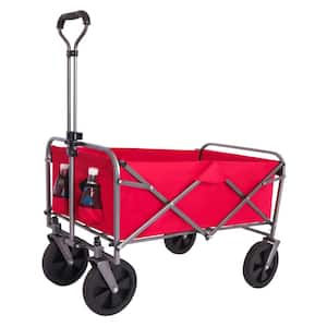 Tunearary 175 cu. ft. Fabric Bicycle Trailer Collapsible Garden Cart with  Safety Flag and Reflectors in Red W1364-wsz-56073 - The Home Depot