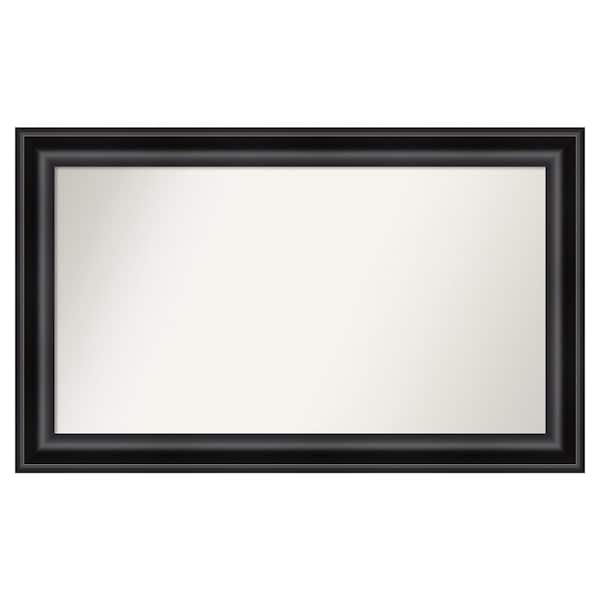 Amanti Art Grand Black 45.75 in. W x 27.75 in. H Custom Non-Beveled Recycled Polystyrene Framed Bathroom Vanity Wall Mirror