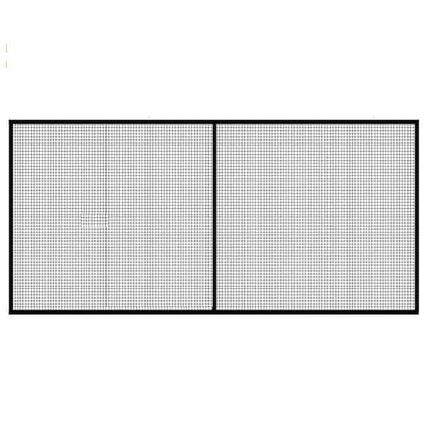 192 in. x 84 in. Universal/Reversible Black Fiberglass Magnetic Garage Screen Door