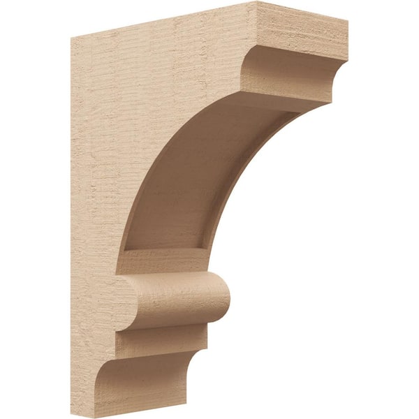 Ekena Millwork 8-in. x 16-in. x 24-in. Series 2 Classic Diane Rough Cedar Woodgrain Timberthane Polyurethane Corbel, Primed Tan