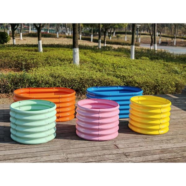 JUJABU 5-Pack Mixed Color Outdoor 40 in. x 24 in. Oval and 24 in