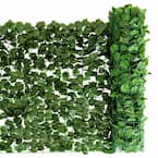 59 in. x 118 in. Plactic Faux Ivy Leaf Decorative Artificial Privacy Fence in Green