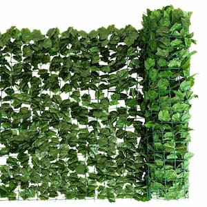 59 in. x 118 in. Plactic Faux Ivy Leaf Decorative Artificial Privacy Fence in Green