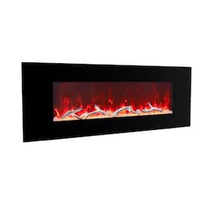 5120 BTU 50 in. Wall-Mounted Electric Fireplace Insert with Double Overheat Protection & 2-Speaker Stereo Sound