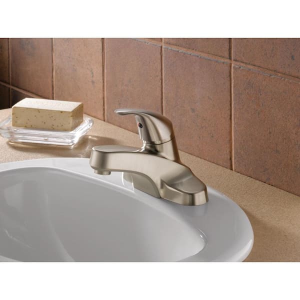 Core 4 in. Centerset Single-Handle Bathroom Faucet in Brushed Nickel
