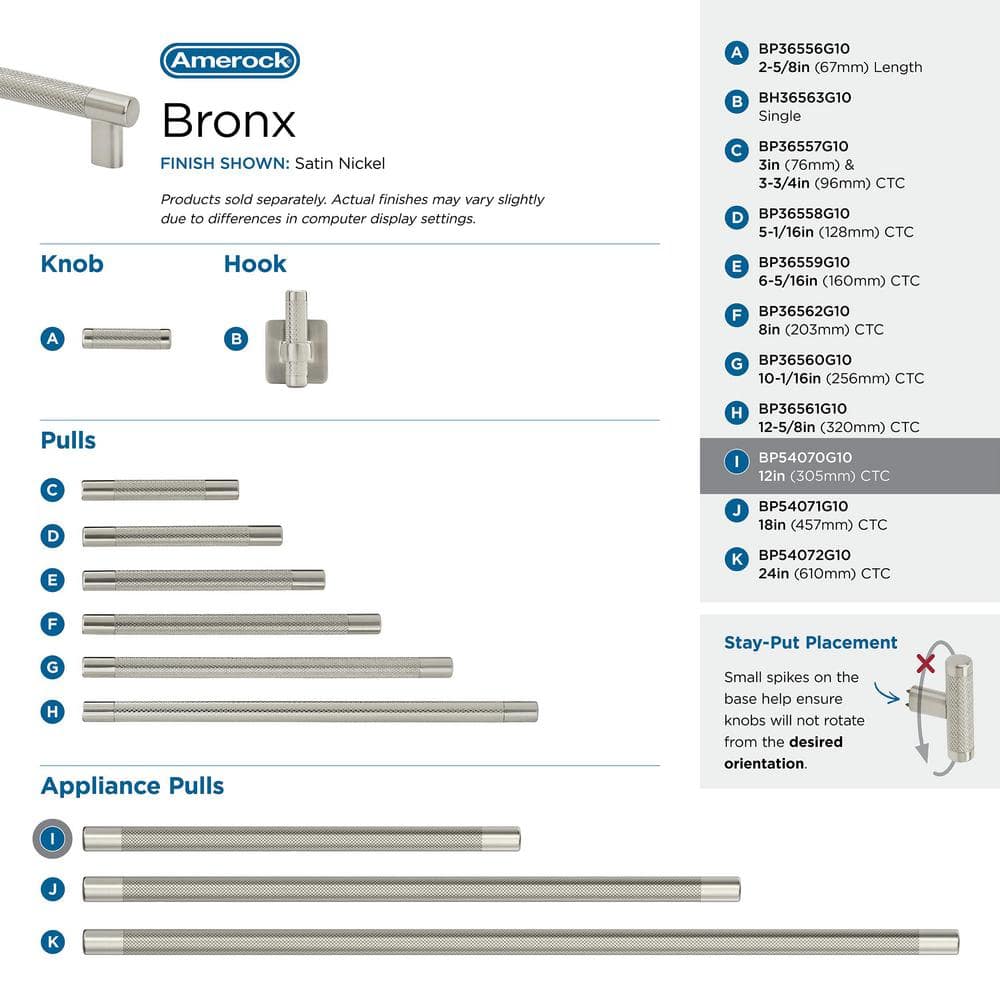 Bronx 13'' Brushed Nickel Appliance Pull with Mounting Hardware