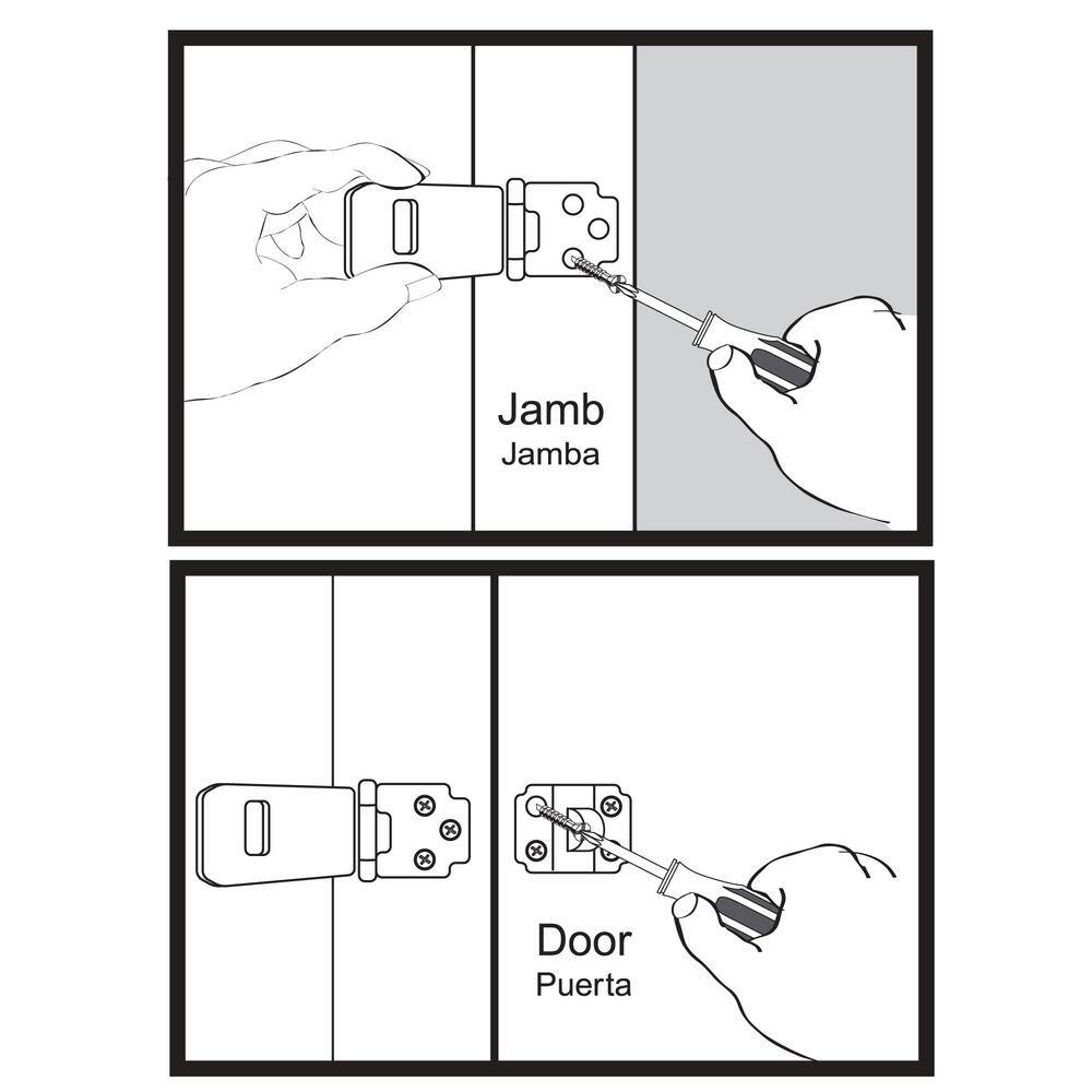 4.5-Inch Silver Zinc-Plated Adjustable Staple Safety Hasp