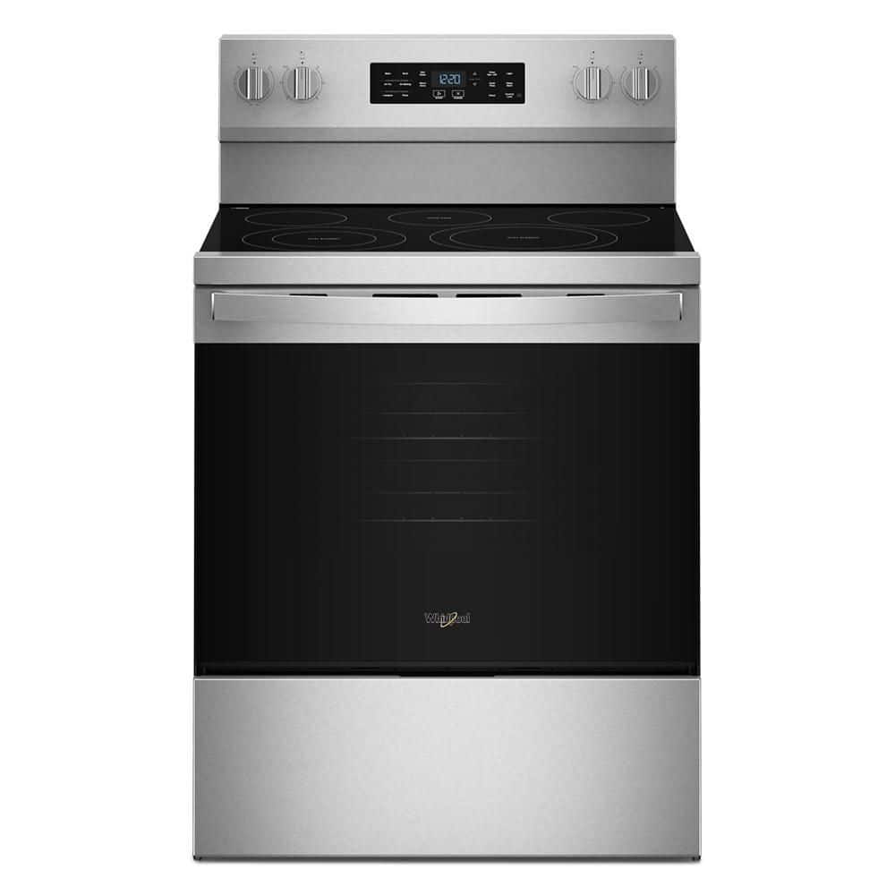 30 in. 5 Burner Elements Freestanding Electric Range in Fingerprint Resistant Stainlss Steel with Air Cooking Technology price history on PriceWatchPro