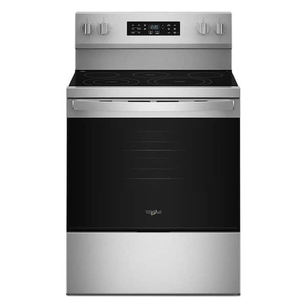 30 in. 5 Burner Elements Freestanding Electric Range in Fingerprint Resistant Stainlss Steel with Air Cooking Technology