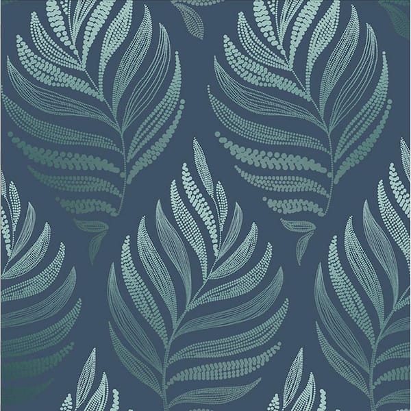 Graham & Brown Botanica Teal Blue Removable Wallpaper Sample