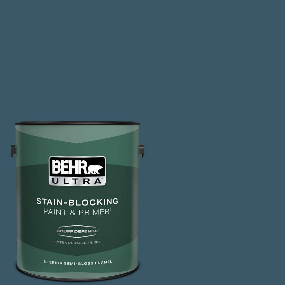 BEHR ULTRA 1 gal. S4607 Deep Breath Extra Durable SemiGloss Enamel