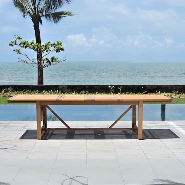 Turner 11-Piece Eucalyptus Extendable Rectangular Patio Dining Set