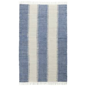 Blue Jagged Chindi 8 ft. x 10 ft. Area Rug