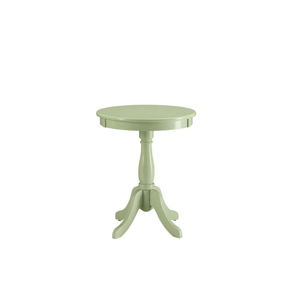 Elegant Round Wooden Pedestal Side Table, 18" x 22"